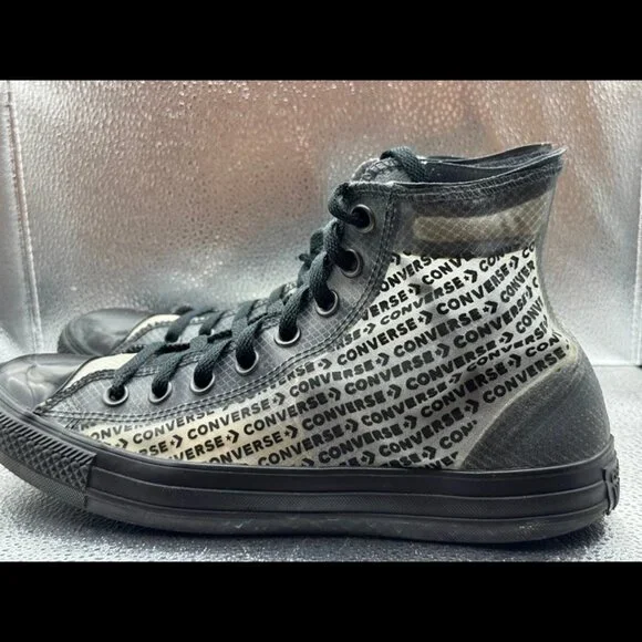 Size 8 - Converse Chuck Taylor All Star High‎ Translucent Black Sneakers 65668C - Picture 6 of 11